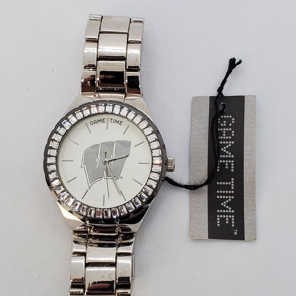 University of Wisconsin Badgers 40MM Women's Watch White Dial 6.5" New Battery